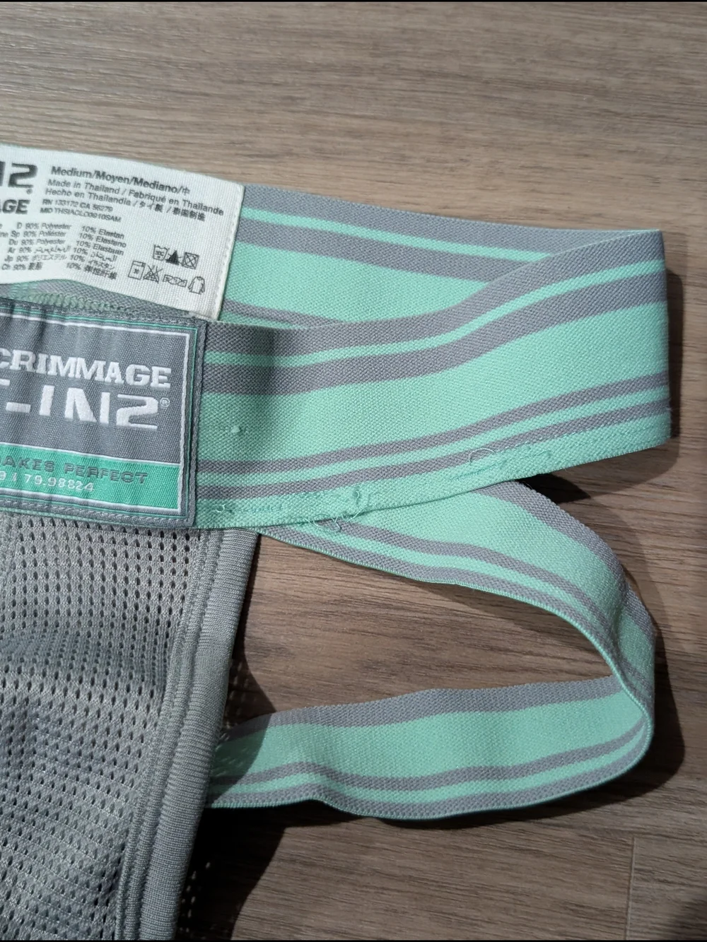 Scrimmage Line Men's Gray & Mint Athletic Jock Brief